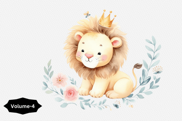 Download Watercolor Lion Cliparts Volume –4 - Premium Resources