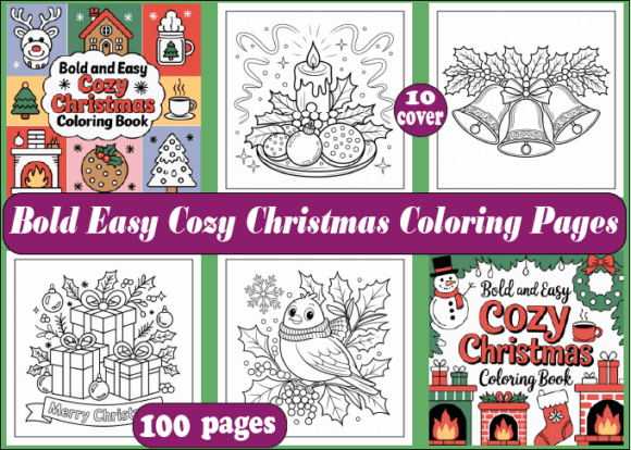 Download Bold Easy Cozy Christmas Coloring Pages - Premium Resources